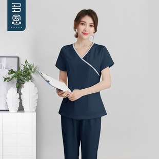 美容院美容师工作服女高端护士服分体套装白色皮肤管理师工作服