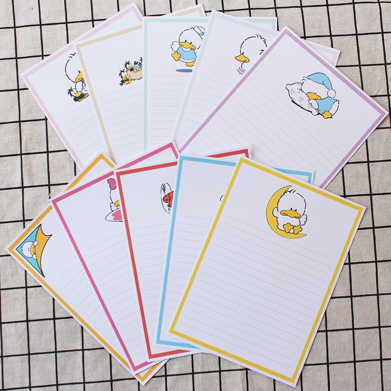 日韩创意可爱卡通10款鸭子信封信纸套装 小清新信笺包邮可定制,文具电教/文化用品/商务用品,信封,淘宝优惠券,粉丝福利购,淘宝优惠卷