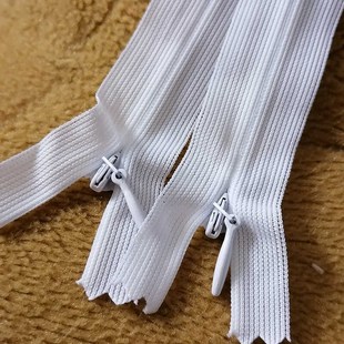 蕾丝隐形拉链高档连衣裙子专用拉锁配件抱枕套黑白色暗链网边拉索