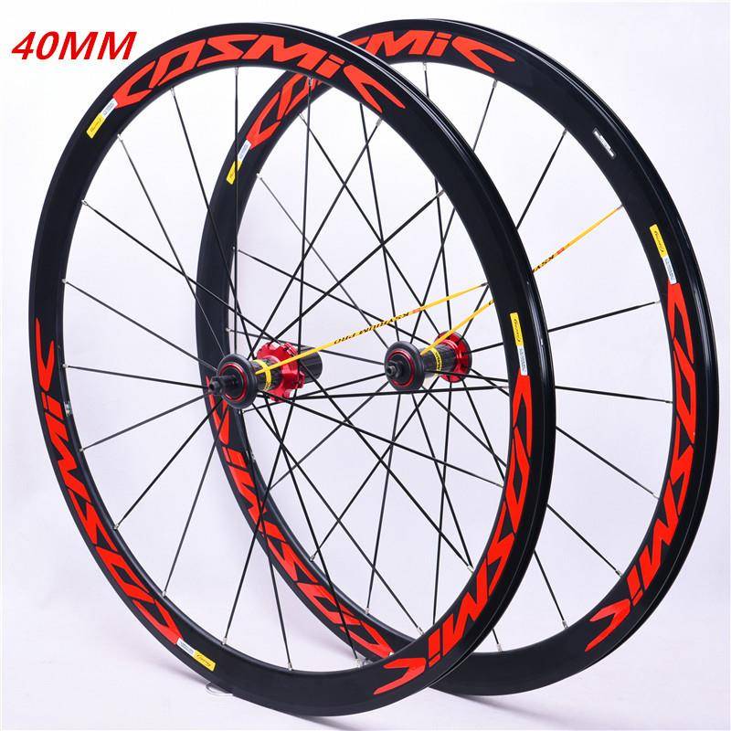 铝合3/0002/40MM50碳纤管花鼓公路车轮组70维0CV/金C圈刹六丁中锁