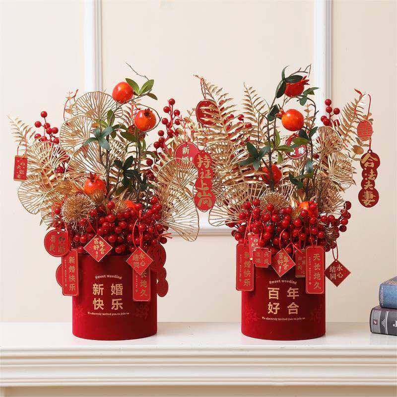 结花婚新婚装摆件仿真发财果福桶礼插花搬家乔迁饰之喜厂家直供新,节庆用品/礼品,陪嫁用品套装,淘宝优惠券,粉丝福利购,淘宝优惠卷