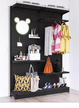 黑色白色金BMS属少衣帽间五洞金女衣架组灰合洞板色收