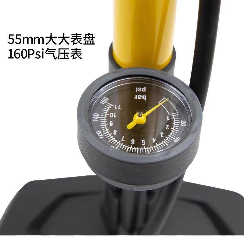 GIYO自车打气筒落地式落地式打5带5E美行嘴嘴气压表软管电动车法