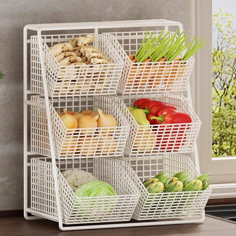 厨纳房蔬收纳菜筐桌面水果置hZp7sXp3篮多层物零食收篮子大容量分