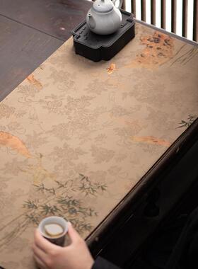 桌新中式禅意茶席茶布香云纱防水茶55462旗茶垫子桌旗垫小台吸水