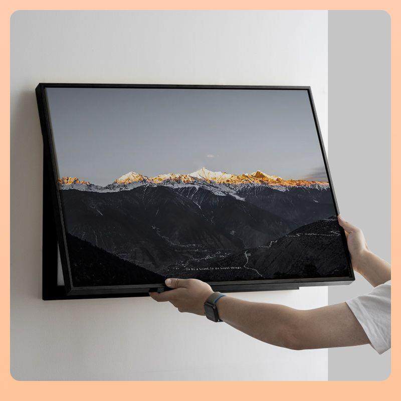 山?水电表关箱装饰画现代客厅电箱遮挡餐Fh(h(#g&厅壁画电闸开配