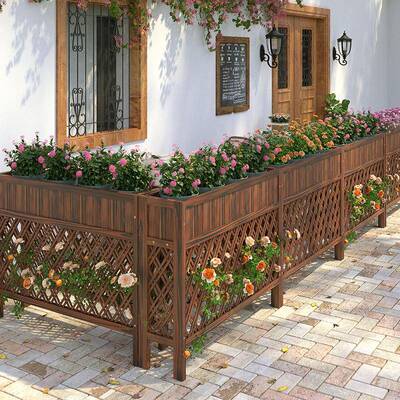 腐防木栅栏隔花庭槽众彪6099花架院围栏室内餐厅长方形断护栏户外
