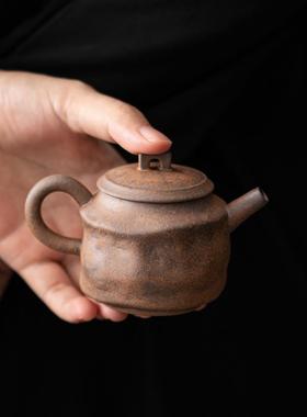 手捏岩泥云斗笠手执壶功JH355225夫茶具单壶泡茶器日茶式陶瓷抓手
