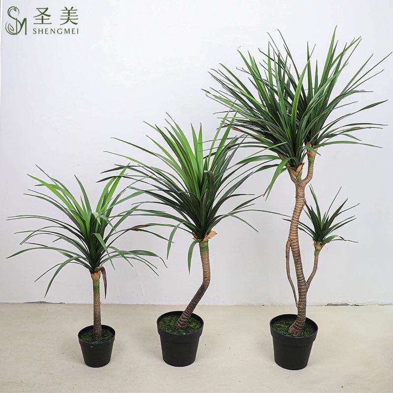 北欧大狭型地龙血树仿真绿植盆栽客落大盆室内软装假树丝厅SM-LXS