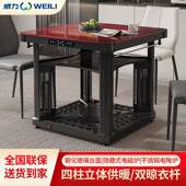 威力暖桌火烤桌子家用取暖桌多火功XF 07能正方形四柱电暖炉电电