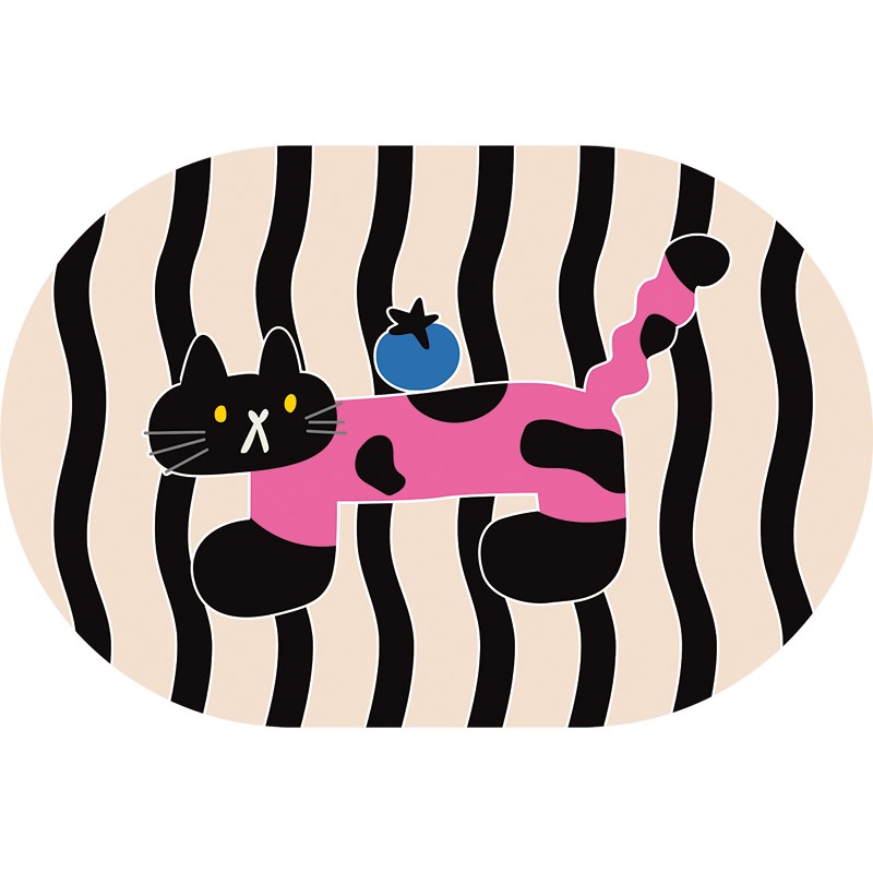 卡通厨房地垫防滑防油可擦免洗耐脏家用防水防油厨房脚垫地面铺垫