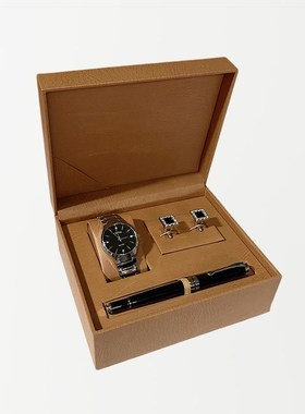 样板房书房衣帽间男士手表袖扣套装摆件软装饰品组合道具轻奢北欧