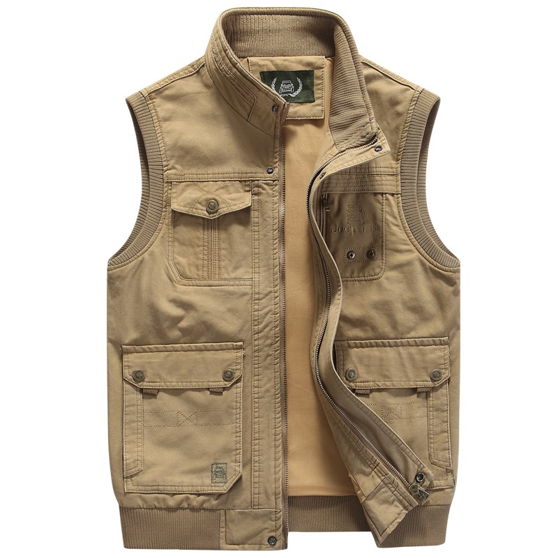 见展车春秋马甲 男士外套导演休闲钓鱼摄影背心户外多袋男马夹