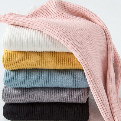 女童毛衣秋冬新款中大童白色高领加绒加厚宝宝套头儿童针织打底衫