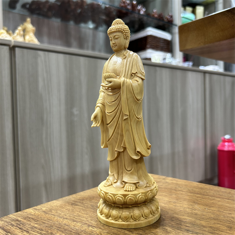 黄杨木雕佛祖摆件大日如来佛释迦摩尼牟尼佛像阿弥陀佛实木工艺品