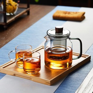 孟瀚玻璃泡茶壶茶水分离办公室养生壶单壶电陶炉煮茶壶烧水壶明火