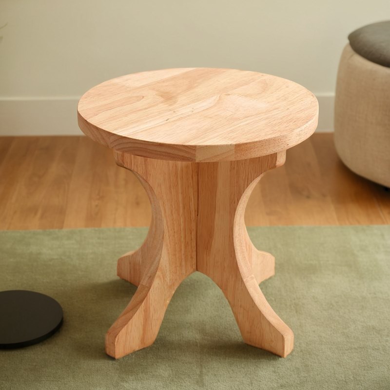 实木矮凳板凳换鞋凳手工圆凳梳妆凳防火板北欧简约小椅子阳台马扎