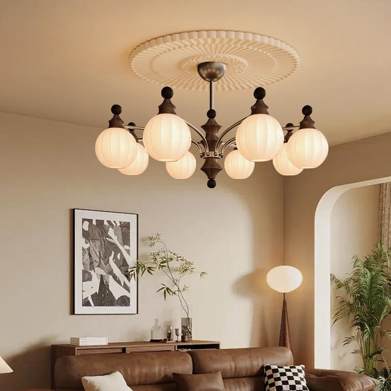 法式中古风客厅吊灯中主灯古2250766新款新式复云朵灯饰高级感灯