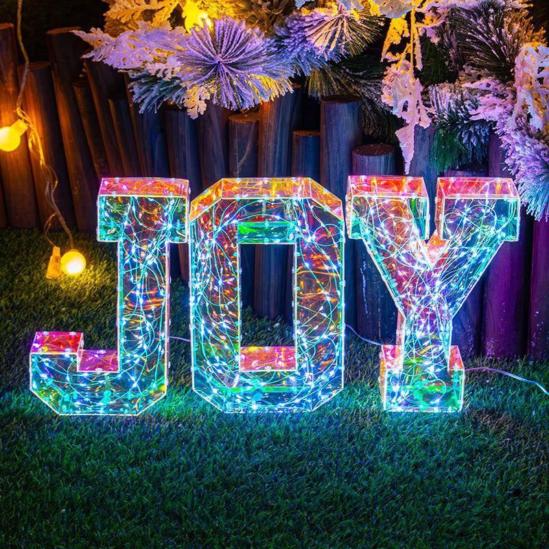 幻彩J发光字母Y装WIB饰演唱会助灯牌O场景布置摆件威节日