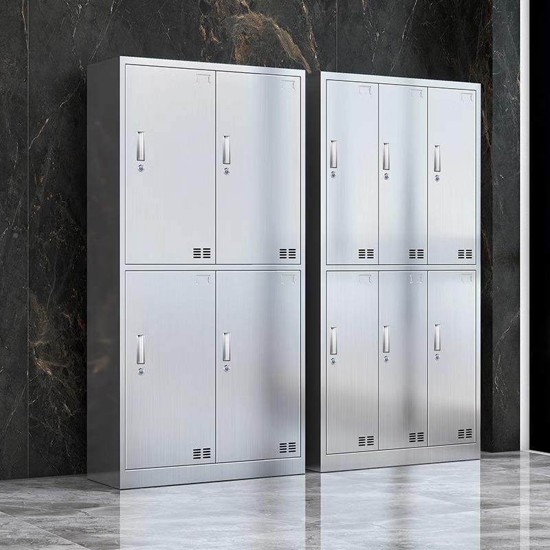 304锈钢更衣柜无尘GC-6764车间换衣柜净医化院多门带锁鞋柜不收纳