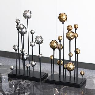 轻奢塑术球气群雕家居饰品DZX客厅书房桌面玄关装饰样板房酒店摆