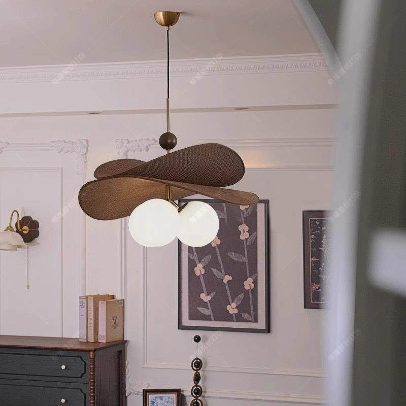 中古风餐厅5灯卧室灯674新藤编法式复古2年式玻璃魔豆吊灯书日房,家装灯饰光源,智能吊灯,淘宝优惠券,粉丝福利购,淘宝优惠卷