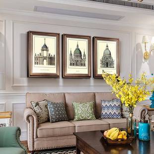 复古典装 画欧挂式 饰画卧室书房餐厅玄关画筑美建 客厅莫奈欧式 美式