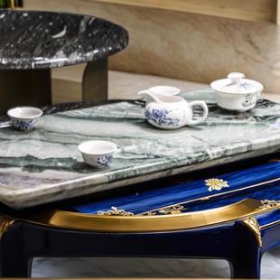 家用大理石茶盘湿泡台奢石封釉带水茶排海功茶具77449配可件拆洗