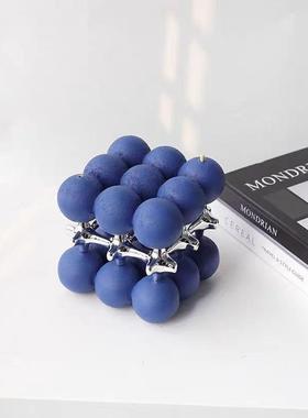 代现几何艺术NJ022-NJ镂空魔方饰品摆件样办间售楼处家板居公室博