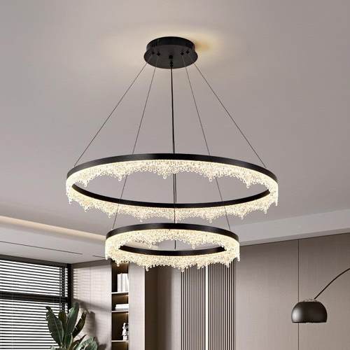 创意3大气滴吊灯卧2025款意式轻奢新水高级室大厅主灯护眼客厅吊