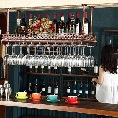 酒吧酒杯架悬挂倒挂杯架酒K葡TV杯架创酒吊杯架萄酒UGK红架酒意杯