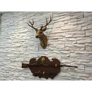 轻KI9S客厅家居装 品创意头壁挂鹿奢电视墙沙发F75S5S97饰背景墙面