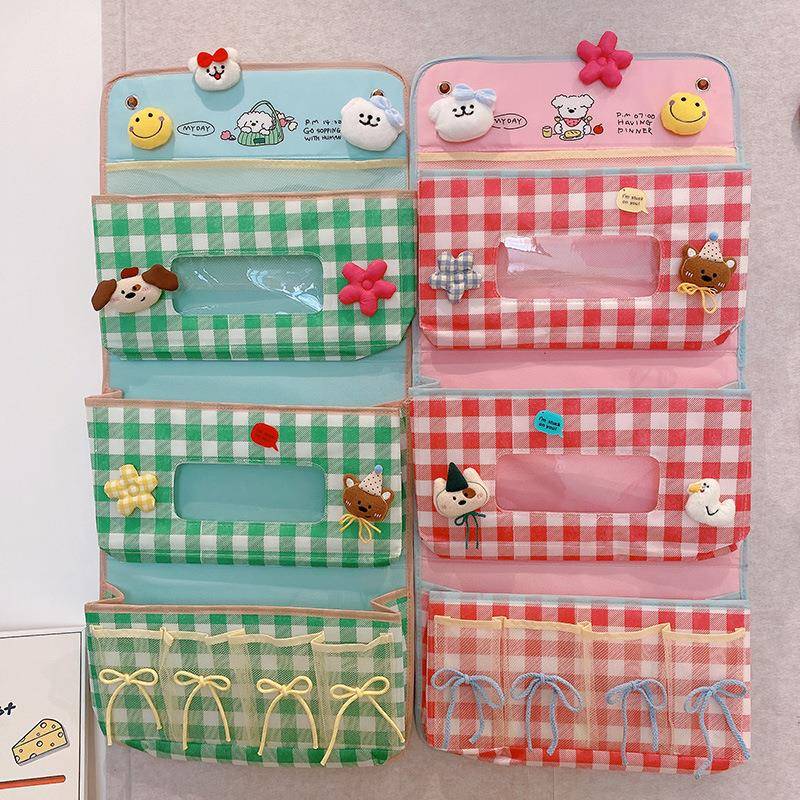 HD1杂212A15文艺甜美纹分层壁挂收纳HD1212A1袋居家寝室物门格收