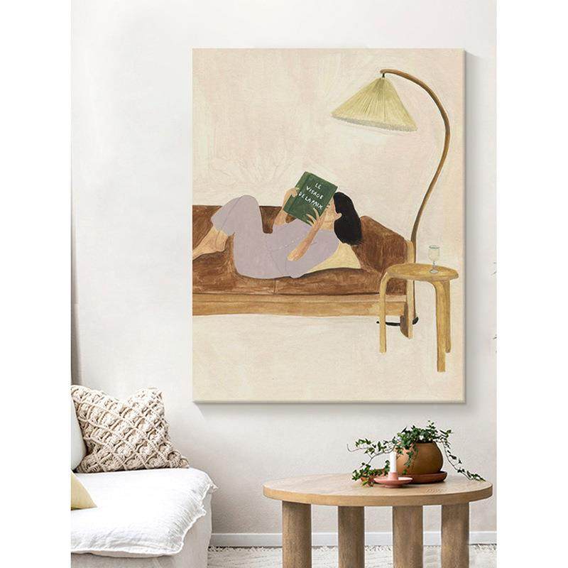 静物油风卧室床头装温馨慵懒饰画无画ins餐框厅挂画温馨慵奶懒客