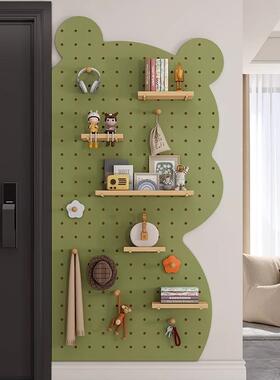 异形洞上洞CZI板入户玄关门口墙置物架实上木展示配件饰壁挂墙装