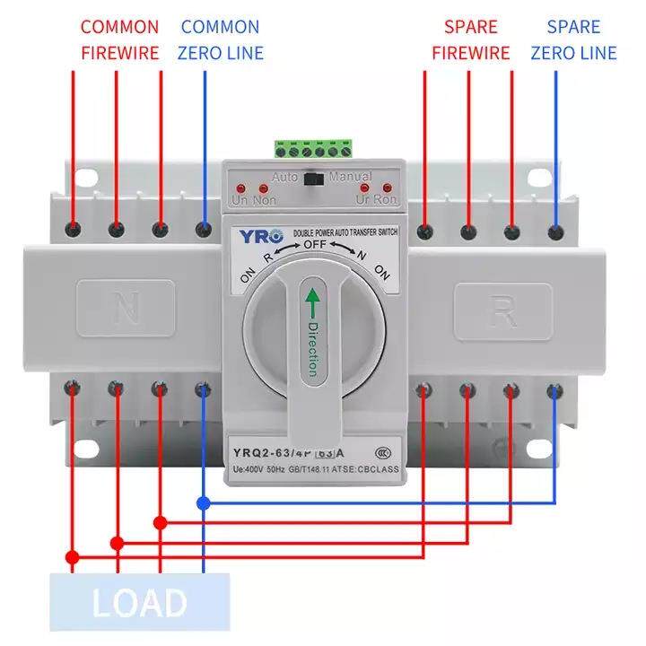 E证直销2双-C4P6A4003V发电2P63A2机控制器电源手动自动一体转换
