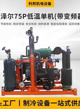厂家供应比泽尔75P低温单机(带变频器)制冷机组换热制冷空调设备