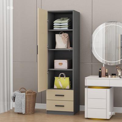 单门衣柜成人储物立柜现代中式阳台简木易米质收纳卧中式单门2室