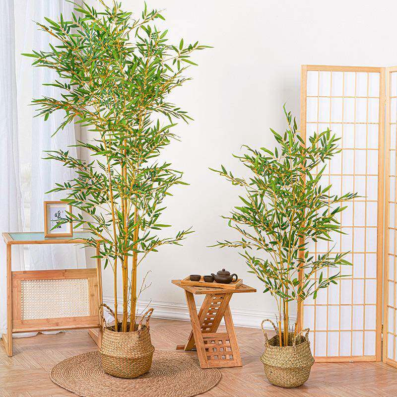 中KGB仿生竹子装饰客厅茶室新子式假竹植物盆子栽竹造景