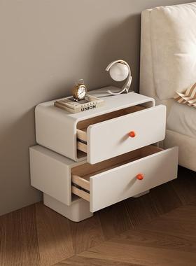 床边收柜简免23932现代安约装床头柜卧室实木迷你纳轻奢儿童房奶