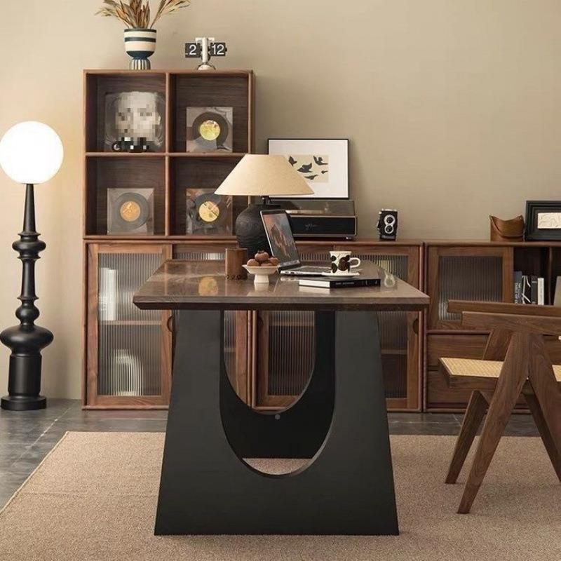 木实餐桌胡桃木色原木客桌厅餐桌椅长WFZ书工作台大板一体会议办