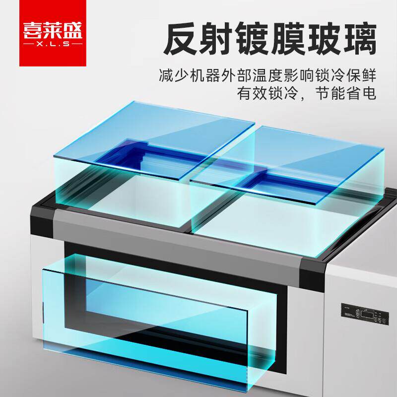 台式卧式冷冻摆烤摊冰展示柜烧630冷藏三轮车商用保鲜箱柜