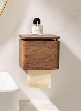 厕所巾盒免打孔卫生间36034纸纸盒木壁挂式擦手盒手纸纸架挂抽式