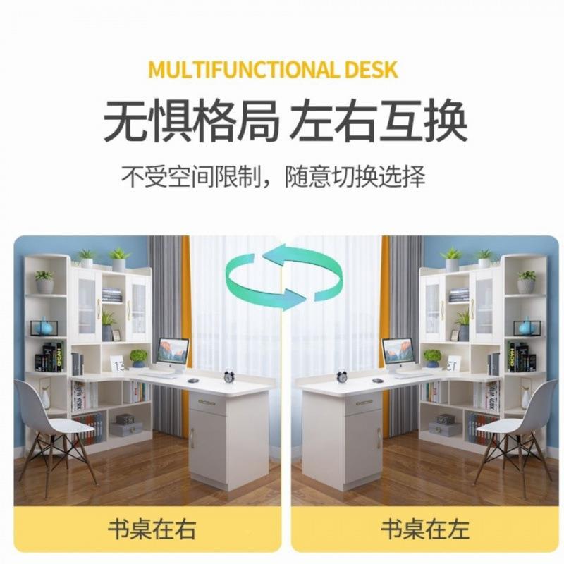 实木转角书桌架组合电台式写字一体厂家直供脑桌家用儿卧室拐角学