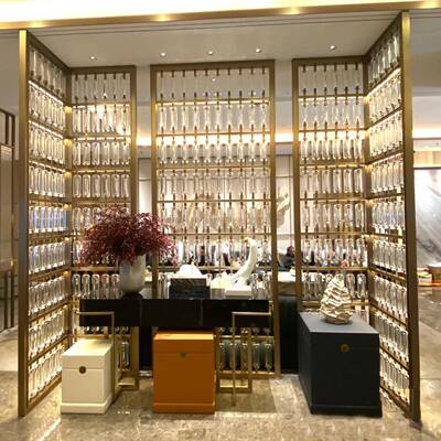 区入户金属酒屏风璃隔断玻小店包间新中63271式不锈钢轻奢玄关景