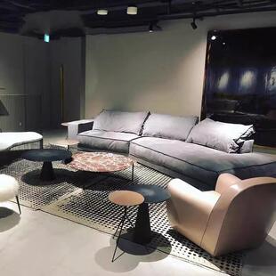 意式极简网达佩斯异形轻沙发弧50673形奢设计现代简约客红厅搭师