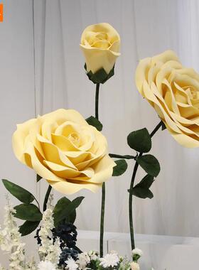 婚庆道陈具18430巨大A型手工纸瑰艺玫花EV仿真商场橱窗美装饰场景