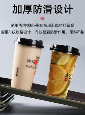 整箱圆形餐tp022501璃纤维钢防滑托盘KTV厅酒玻店化服务用快餐托