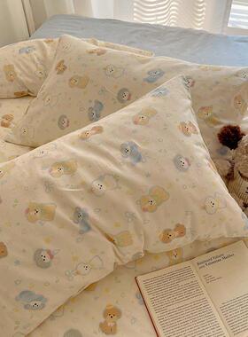 202用5秋家季纯棉床四件套南通纺上品卡通全RL卡通印棉床单被罩三