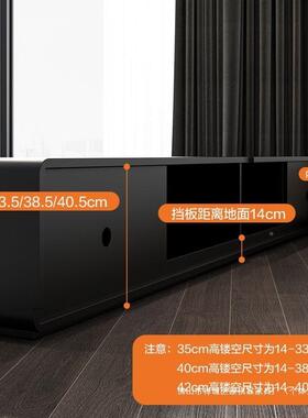 极简2黑色16233烤漆电视柜落电地茶几组合小户型厅家成品视柜025
